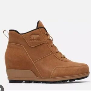 Sorel Evie Sport Lace Leather Wedge Bootie